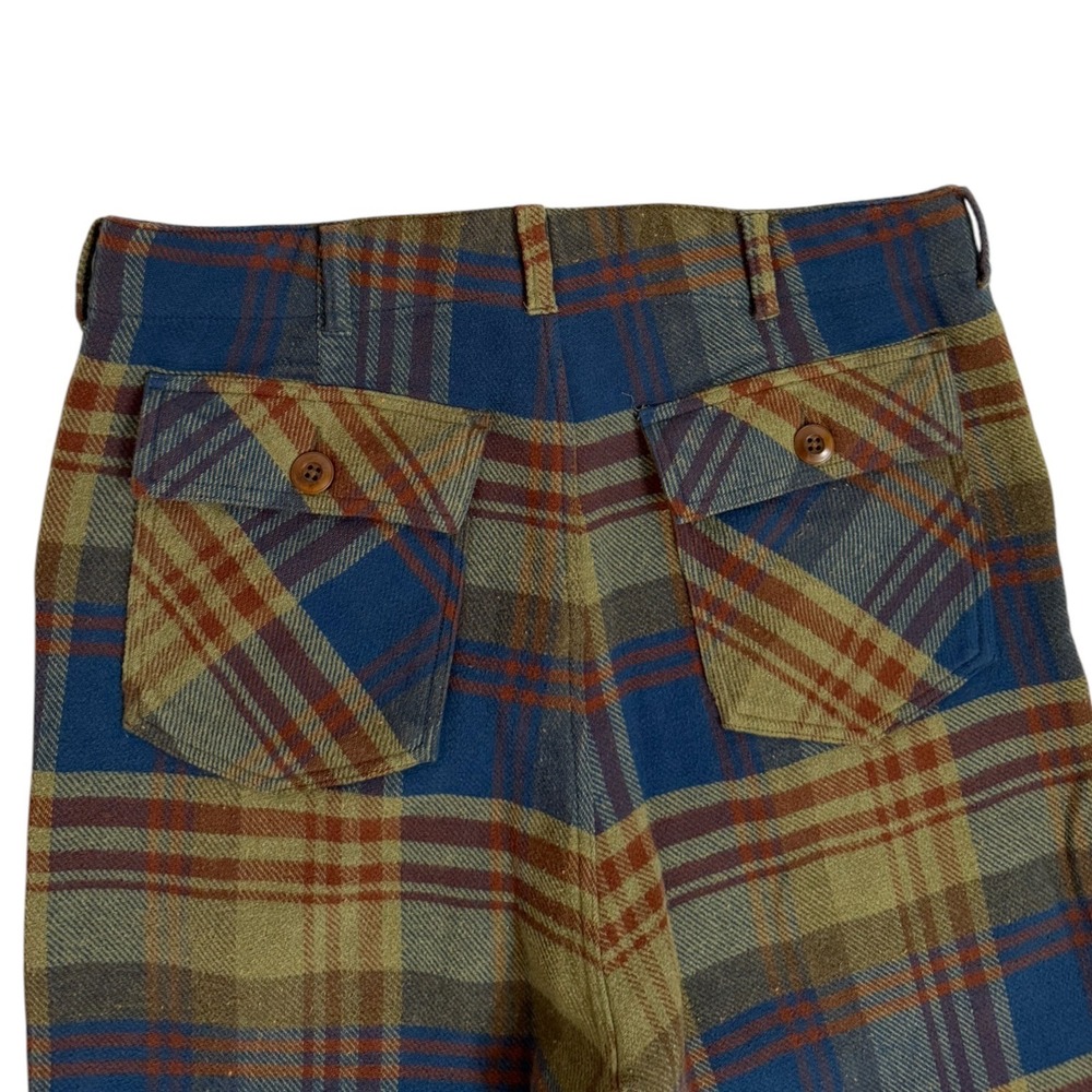 The Great Ranger Plaid Flannel Straight Leg Pants Green Blue Rust Womens 29 - Picture 5 of 7